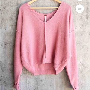 Free People Take Me Places Pullover in Pink